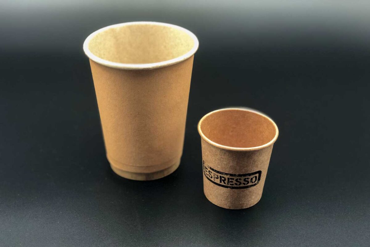 Χάρτινο Kraft Ημί Οικολογικό ποτήρι για Καφέ & Ροφήματα με εκτύπωση