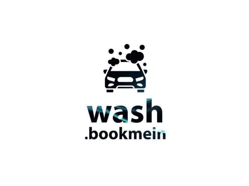 Λογότυπο πλυντηρίου αυτοκινήτων wash.bookmein