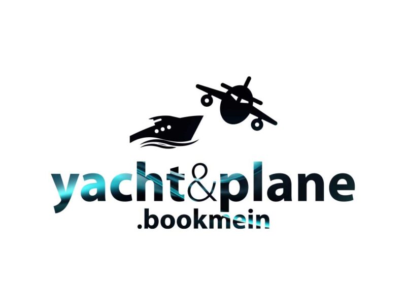 Λογότυπο yacht&plane με γιοτ και αεροπλάνο