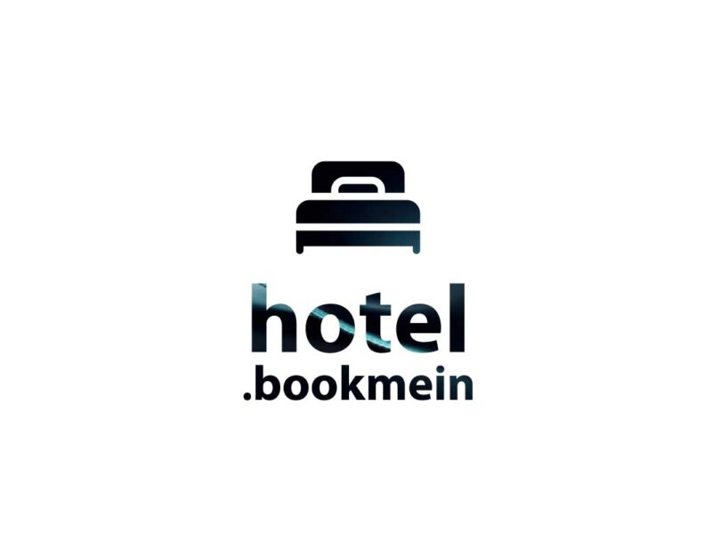 Λογότυπο hotel.bookmein με εικονίδιο κρεβατιού