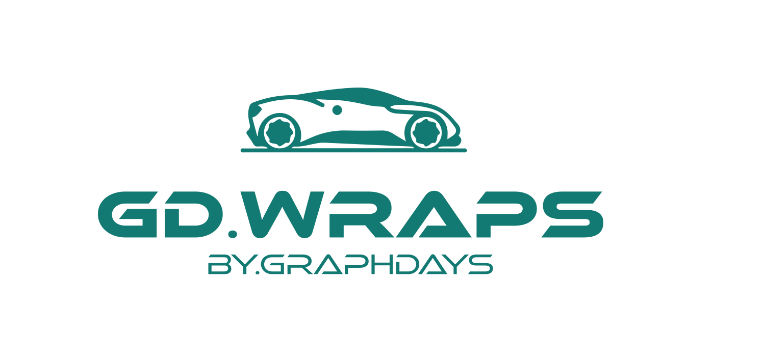 Λογότυπο GD Wraps με αυτοκίνητο γραφικό