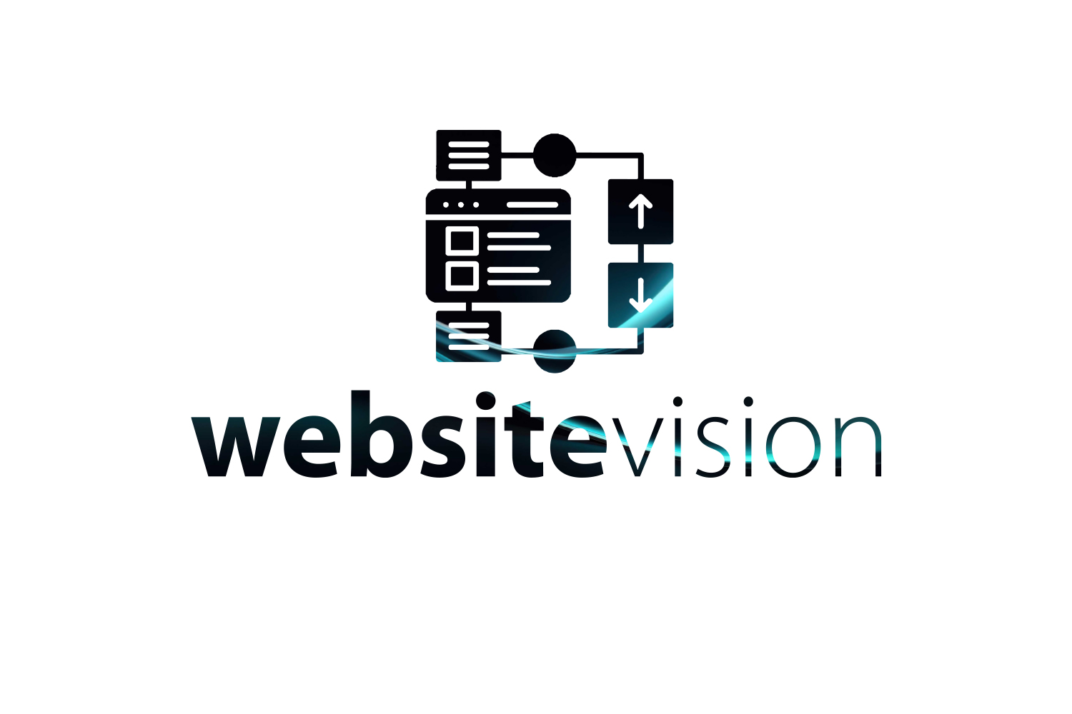 Εικονίδιο ροής ιστοσελίδας με το λογότυπο websitevision